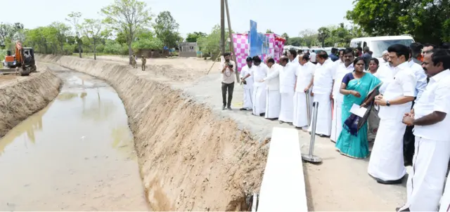 டெல்டா தூர் வாரும் பணிகள் ஆய்வு