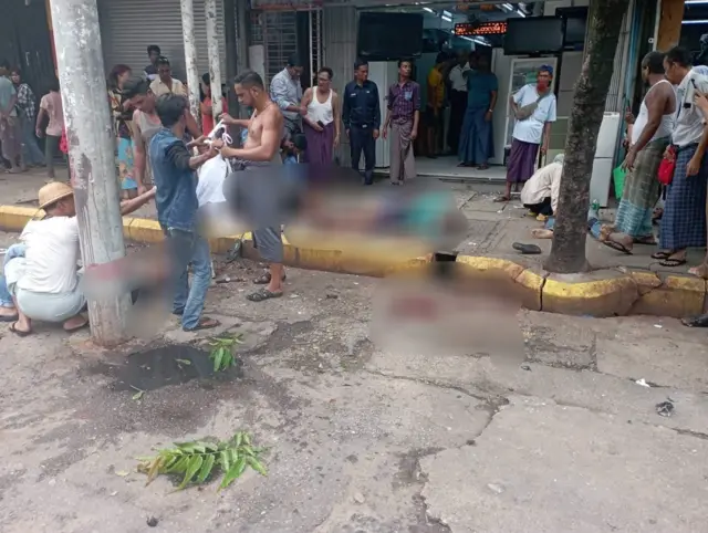 ရန်ကုန်မြို့လယ်ပေါက်ကွဲမှုမှာ ၁၀ ဦး ဒဏ်ရာရ