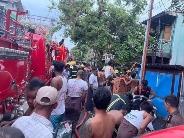 မီးလောင်မှုအတွင်း အမျိုးသမီးတစ်ဦး သေဆုံးခဲ့