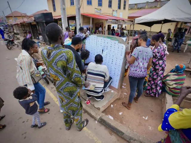 Some foto of how di governorship election activity dey go for Ekiti