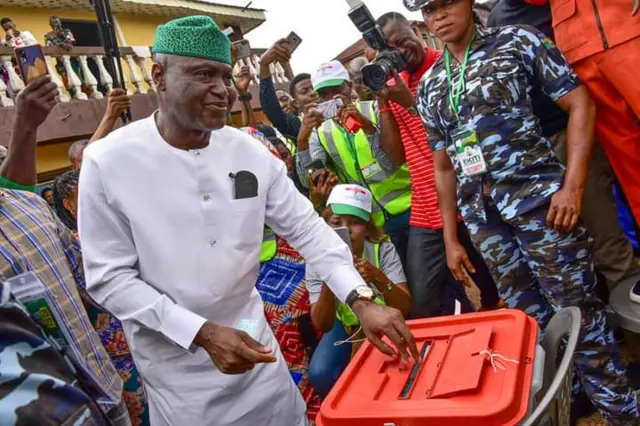 APC candidate earlier on voting at his polling unit