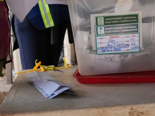 Pictures from Ekiti where vote sorting and counting dey go on