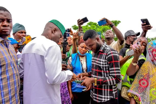 APC candidate earlier on voting at his polling unit