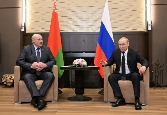 Путін і Лукашенко під час зустрічі у травні