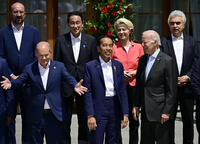 Участники саммита G7 в Баварии, 2022