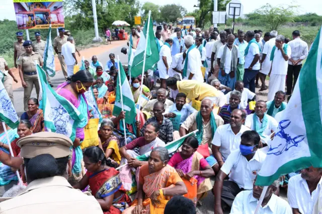 விருதுநகர் விவசாயிகள் போராட்டம்
