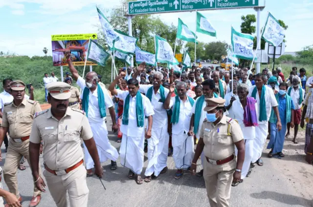 விருதுநகர் விவசாயிகள் போராட்டம்