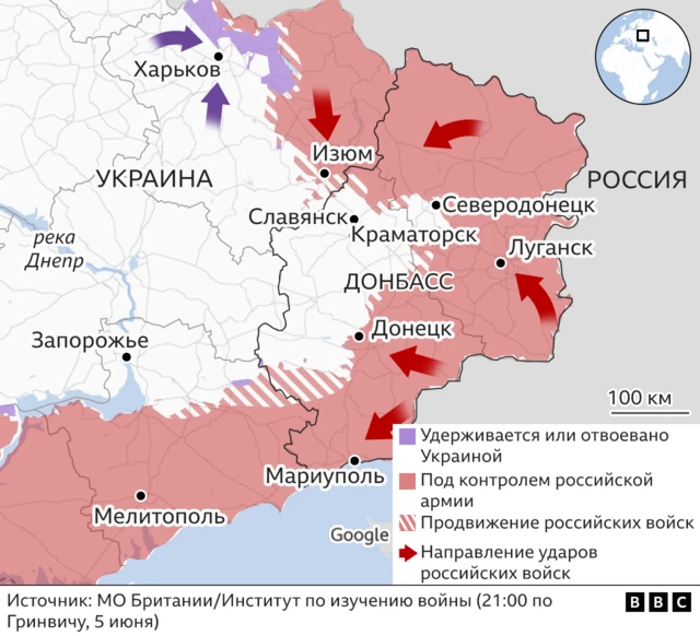 карта восточного фронта, Украина