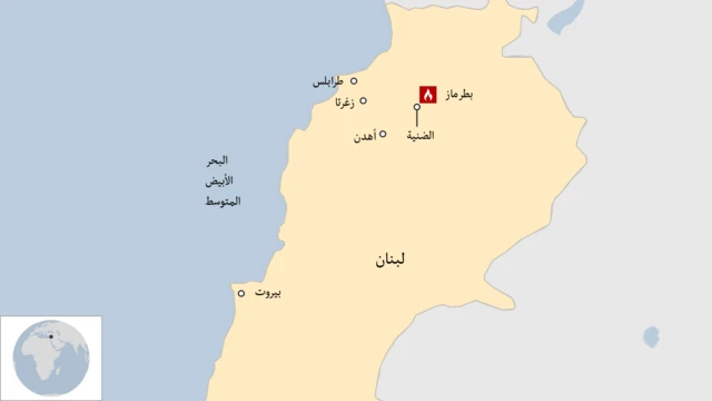 خريطة لبنان