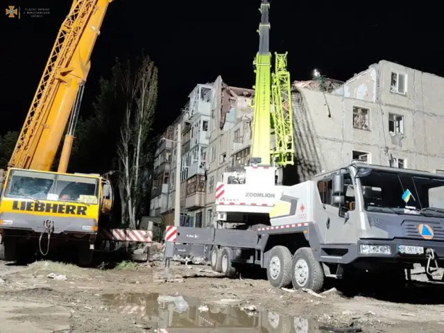 Последствия удара в Николаеве