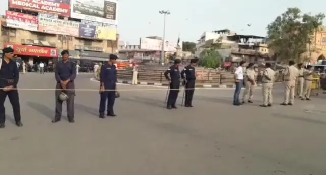 जोधपुर में बड़ी संख्या में तैनात रही पुलिस