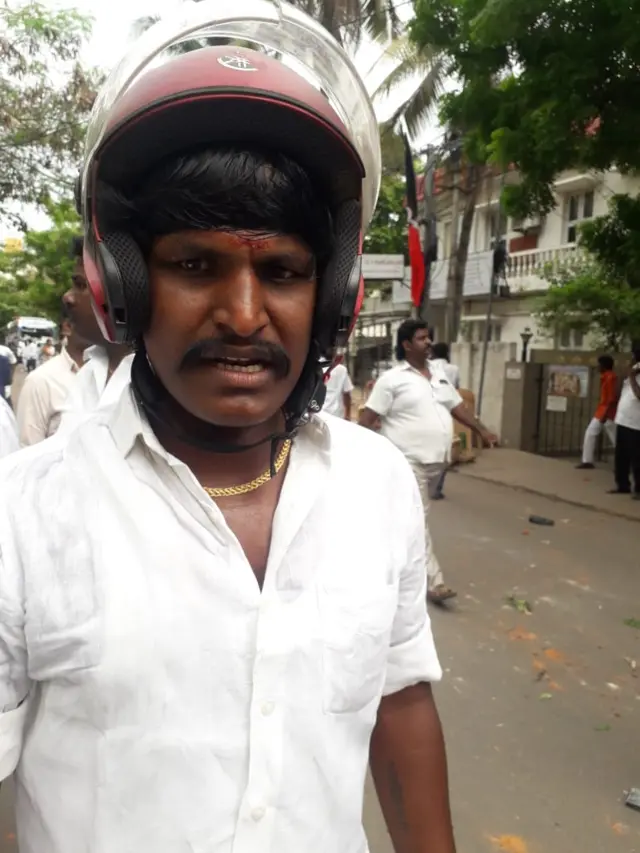 man with helmet