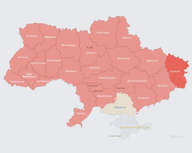 мапа тривог