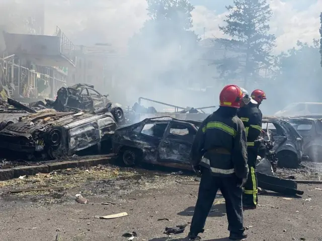 Последствия ракетного обстрела Винницы
