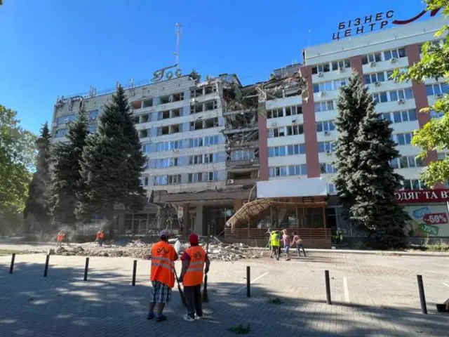 Последствия обстрела Николаева