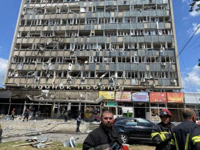 Последствия удара по Дому быта в Виннице