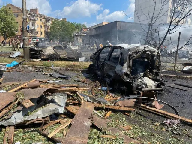 Последствия ракетного обстрела Винницы