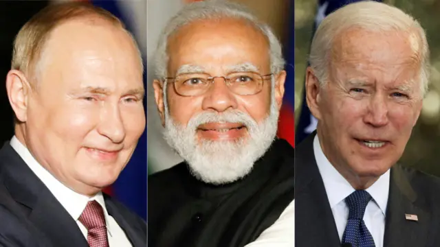 मोदी, पुतिन, बाइडन
