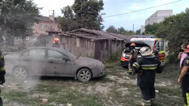 Последствия ракетного удара по Чугуеву