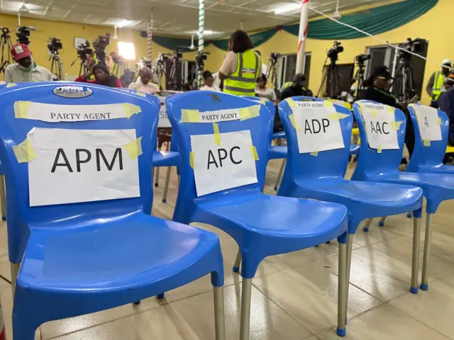 Chairs wit name tags