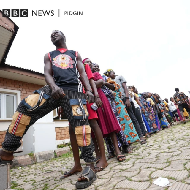 Pipo queue dey wait to vote