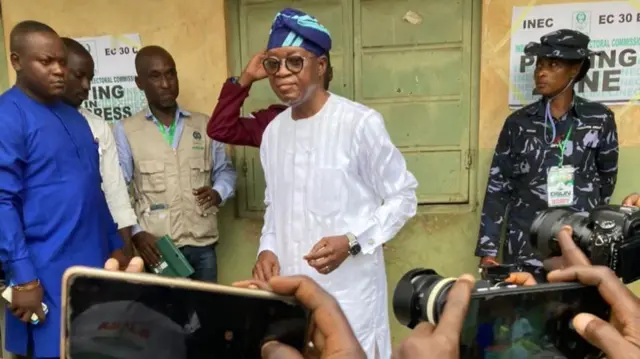 Govnor Gboyega Oyetola win im polling unit