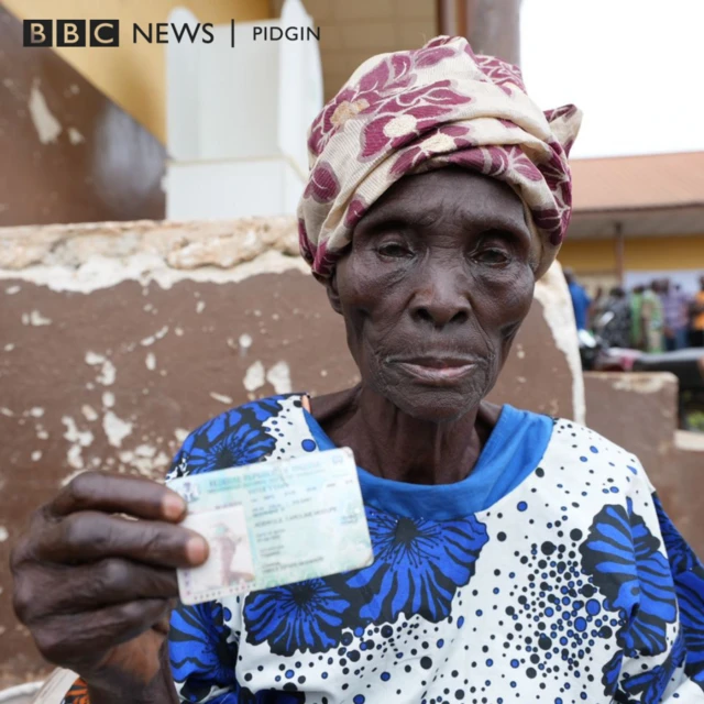 90-year-old-woman wey cast her vote for di election
