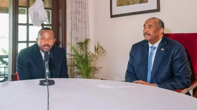 Ra'iisul Wasaaraha Itoobiya Abiy Axmed iyo hoggaamiyaha militeriga Suudaan Janaraal Cabdel Fataax Al-Burhan oo dhawaan ku heshiiyay in lasoo afjarayo colaadda