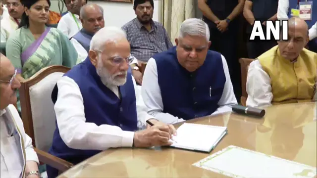 ప్రధానమంత్రి నరేంద్రమోదీ సమక్షంలో జగదీప్ ధన్కార్ నామినేషన్