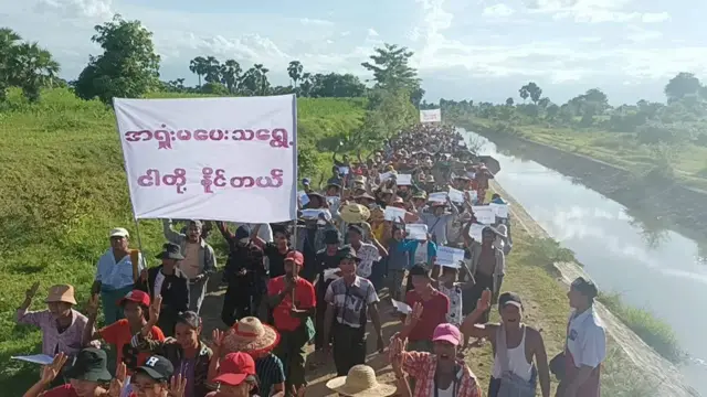 စစ်အာဏာသိမ်းမှုကို လူထုဆန့်ကျင်မှုအားကောင်းတဲ့စစ်ကိုင်းတိုင်းထဲက အာဇာနည်နေ့ ဆန္ဒပြပွဲ