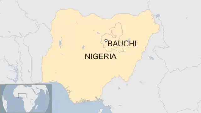 Foto gosiri ebe Bauchi dị na maapụ Naịjiria.