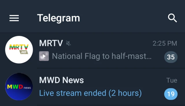 တယ်လီဂရမ်မှာဆက်ရှိနေသေးတဲ့ မြန်မာ့အသံနဲ့ စစ်တပ်ပိုင် မြဝတီ