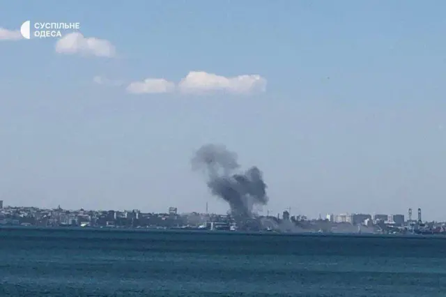 Пожар в порту Одессы