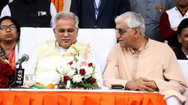 छत्तीसगढ़ के मुख्यमंत्री भूपेश बघेल और वरिष्ठ मंत्री टीएस सिंह देव