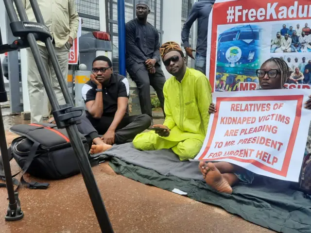 Abuja-Kaduna train victims families protest