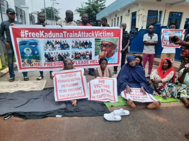 Abuja-Kaduna train victims families protest