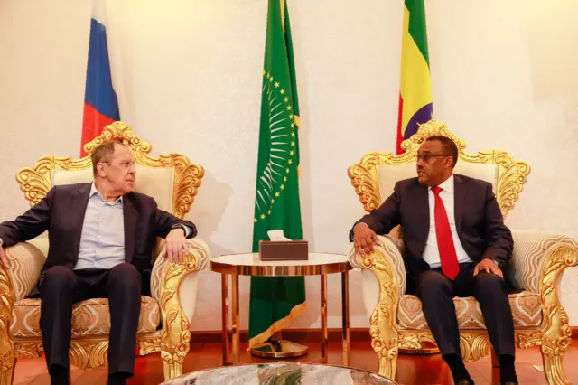 Russian Foreign Minister Sergei Lavrov dey for Addis Ababa