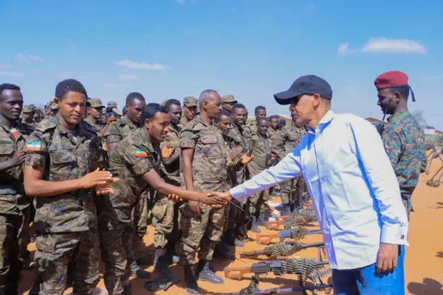 Madaxweyne Mustafe oo militeriga Itoobiya kula kulmay magaalada Godey