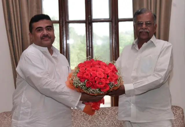 शुभेन्दु अधिकारी और राज्यपाल ला गणेशन
