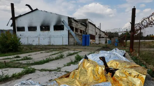 Последствия взрыва в колонии в Еленовке