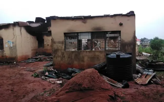Attackers set INEC office on fire inside Enugu State