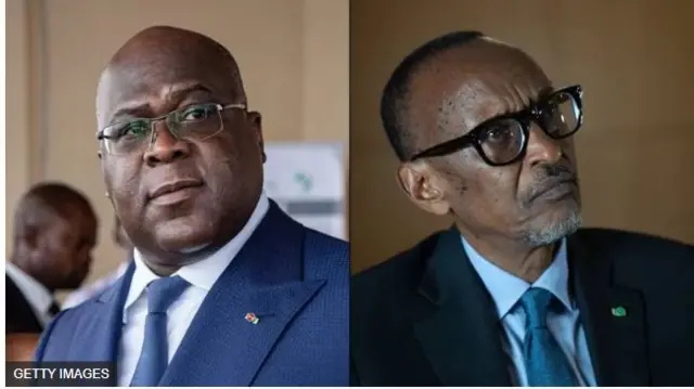 Félix Tshisekedi  na Paul Kagame