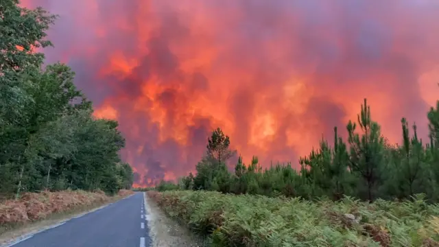 إجلاء الآلاف من منطقة جيروند الفرنسية مع استعار حرائق الغابات