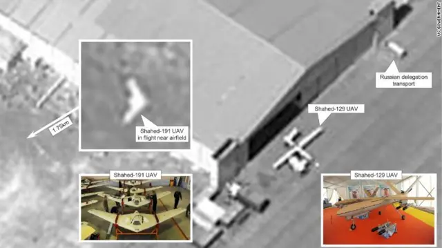 Рассекреченные фотоснимки подтверждают поездки российской делегации на аэродром, где базируются иранские БПЛА, сообщает Си-эн-эн