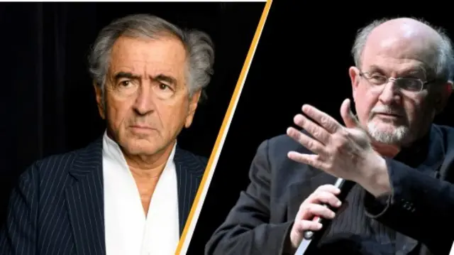 ليفي (يسار) امتدح في مقال شجاعة رشدي (يمين)