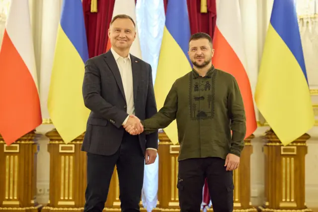 Анджей Дуда и Владимир Зеленский