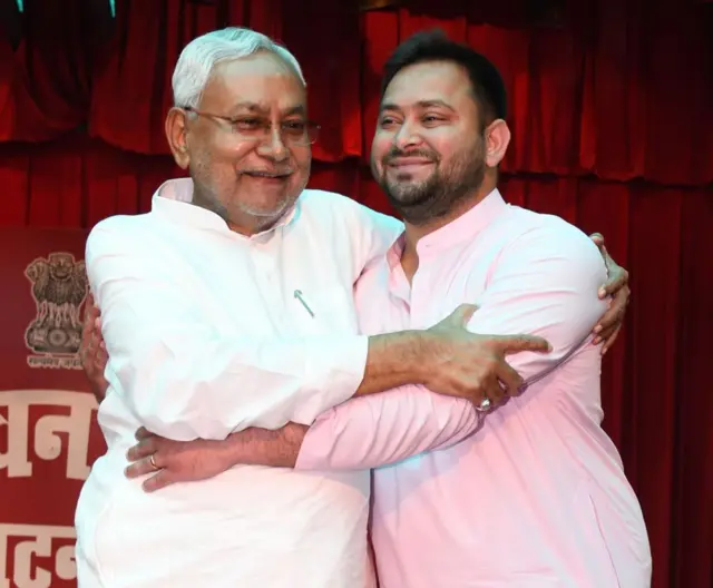 नीतीश कुमार और तेजस्वी यादव