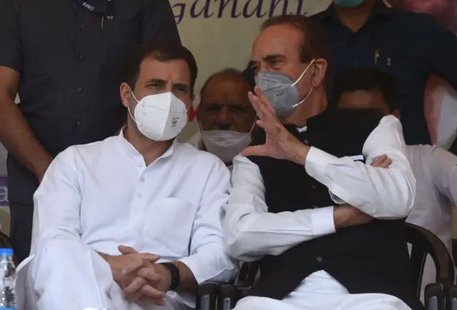 राहुल गांधी और ग़ुलाम नबी आज़ाद
