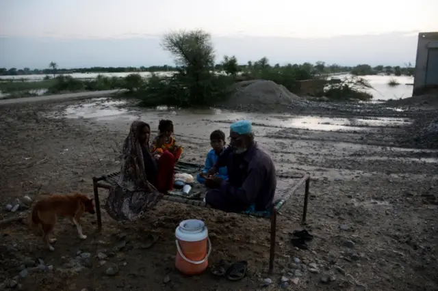 تونسہ میں سیلاب کے بعد کے مناظر