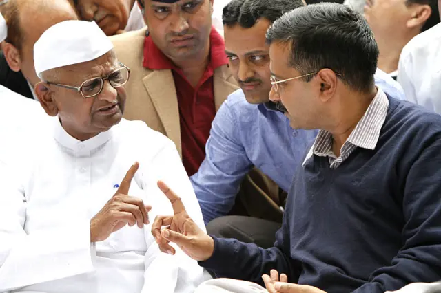अन्ना हज़ारे और अरविंद केजरीवाल
